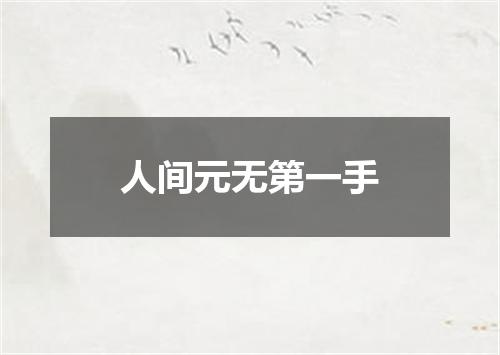 人间元无第一手