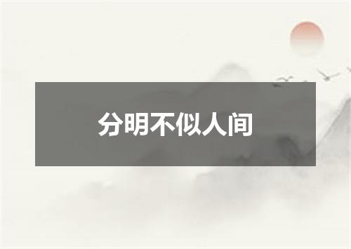 分明不似人间