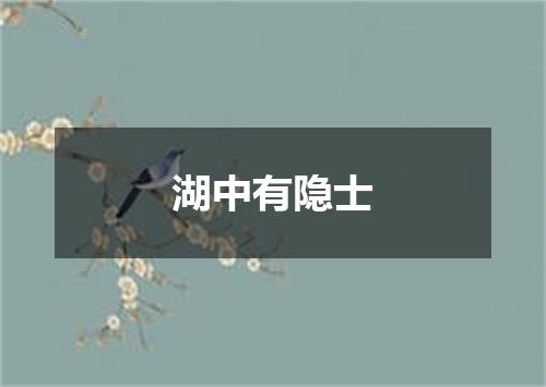 湖中有隐士