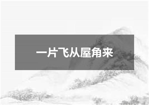 一片飞从屋角来