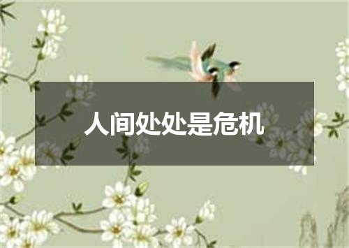 人间处处是危机