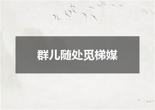 群儿随处觅梯媒