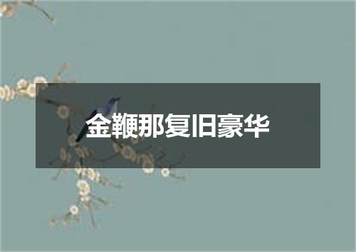 金鞭那复旧豪华