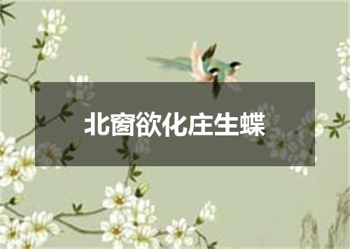 北窗欲化庄生蝶