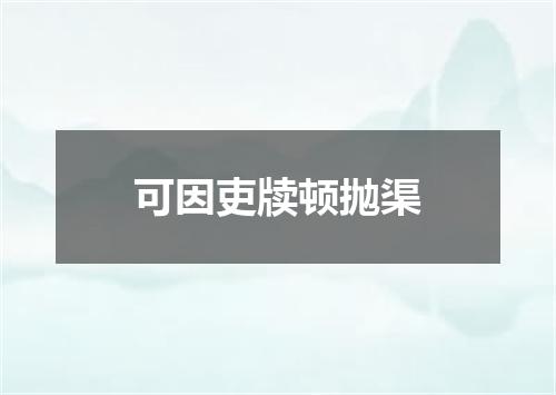 可因吏牍顿抛渠