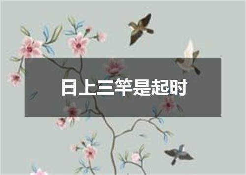 日上三竿是起时
