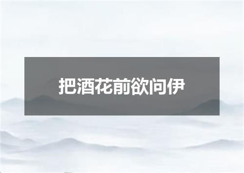 把酒花前欲问伊