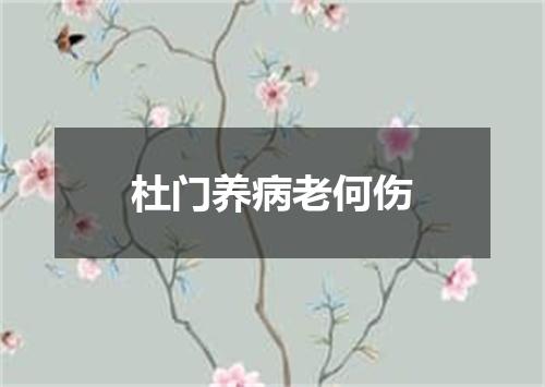 杜门养病老何伤