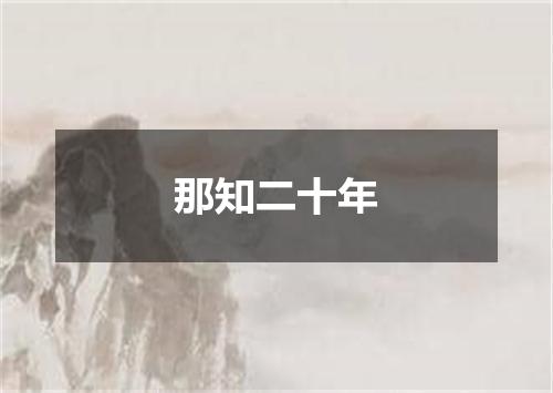 那知二十年