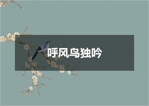 呼风鸟独吟