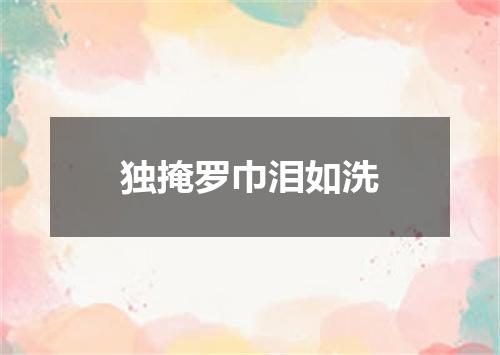 独掩罗巾泪如洗