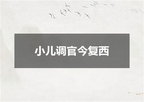 小儿调官今复西