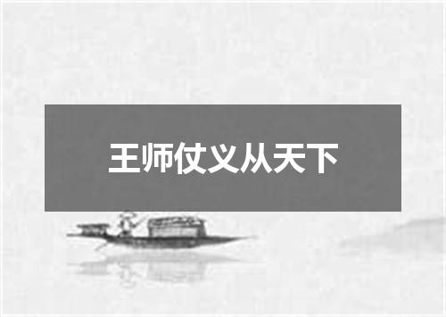王师仗义从天下
