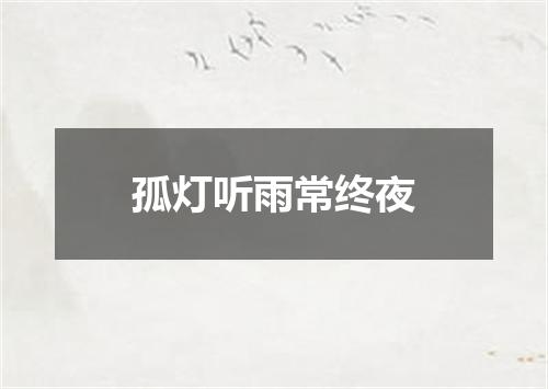 孤灯听雨常终夜