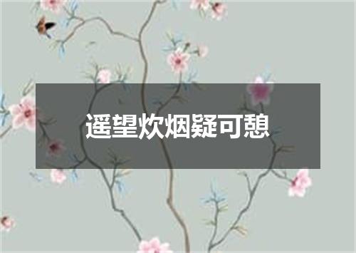 遥望炊烟疑可憩