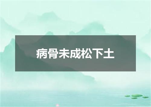 病骨未成松下土
