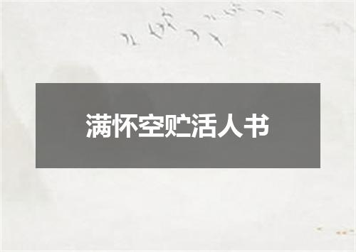 满怀空贮活人书