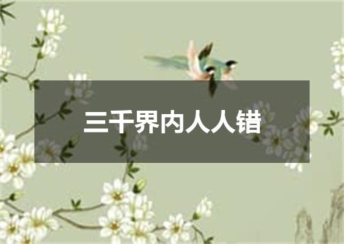 三千界内人人错