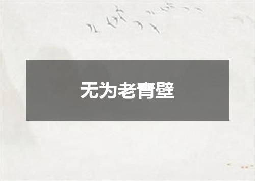 无为老青壁