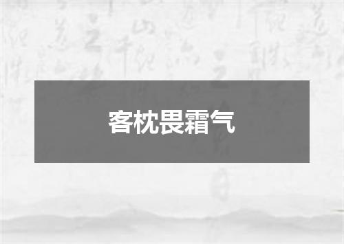 客枕畏霜气