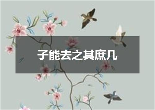 子能去之其庶几