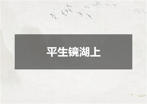 平生镜湖上