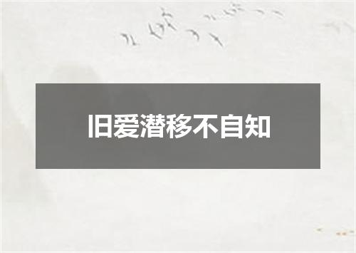 旧爱潜移不自知