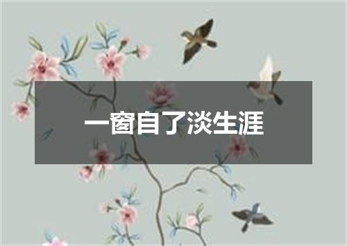 一窗自了淡生涯