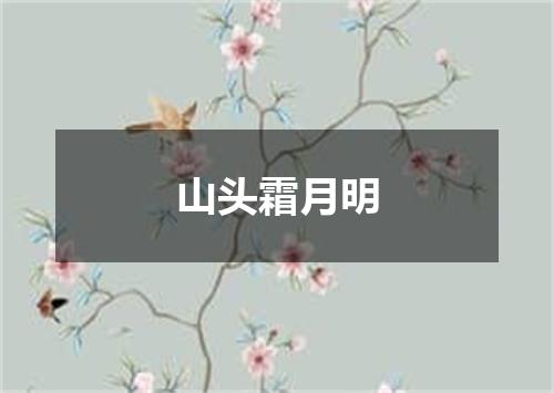山头霜月明