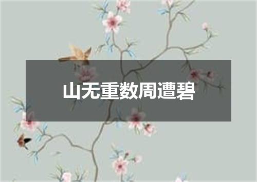 山无重数周遭碧