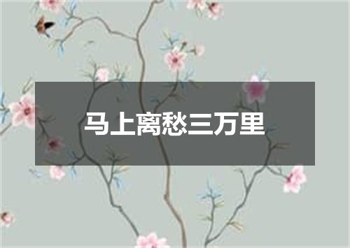 马上离愁三万里