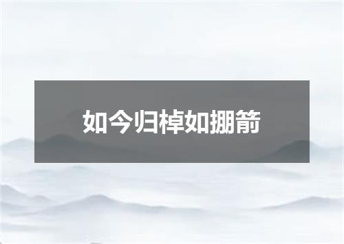 如今归棹如掤箭