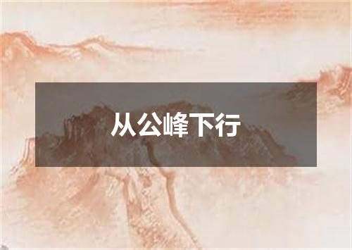 从公峰下行