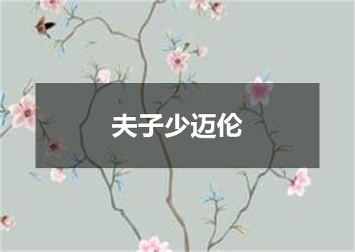 夫子少迈伦