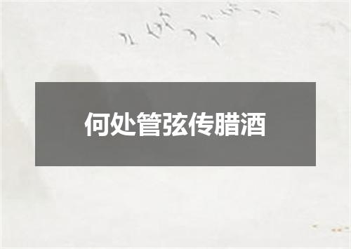 何处管弦传腊酒