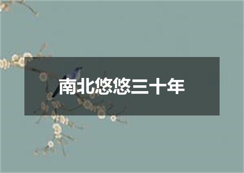 南北悠悠三十年