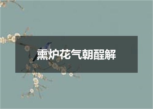 熏炉花气朝酲解