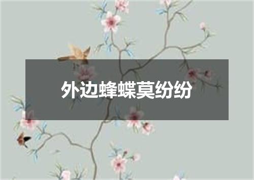 外边蜂蝶莫纷纷