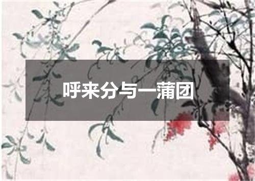 呼来分与一蒲团