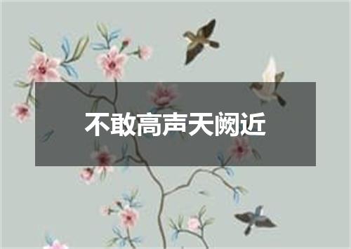 不敢高声天阙近