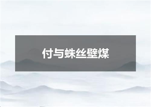 付与蛛丝壁煤