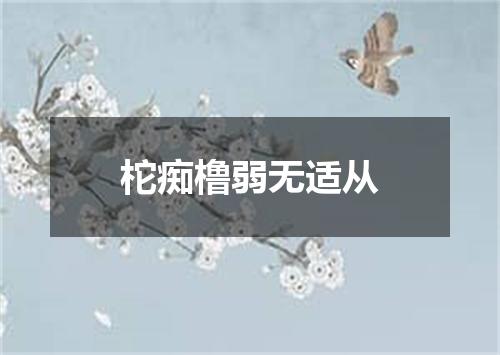 柁痴橹弱无适从