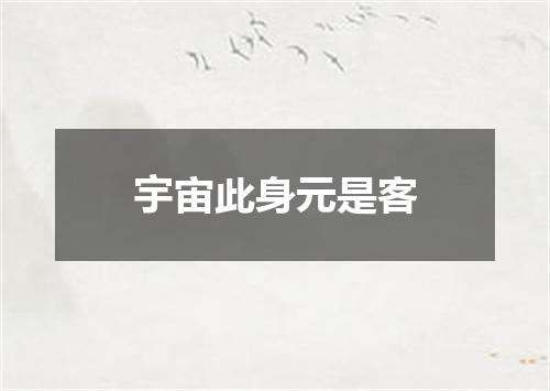 宇宙此身元是客