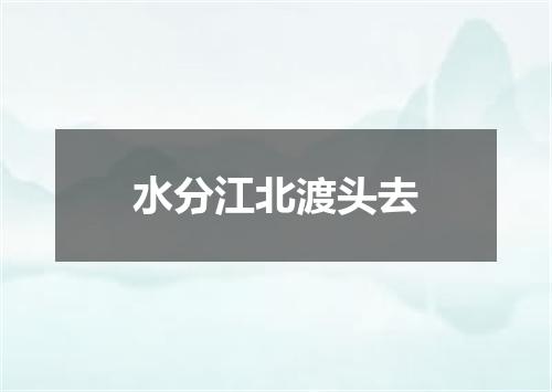 水分江北渡头去
