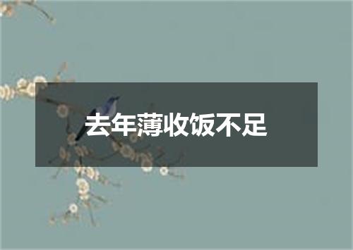 去年薄收饭不足