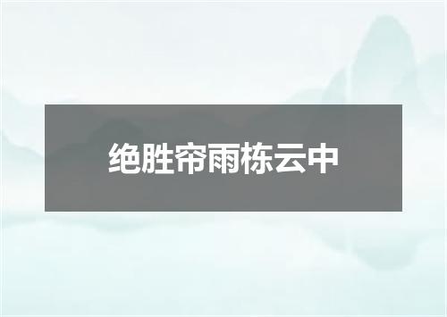 绝胜帘雨栋云中
