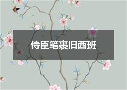 侍臣笔裹旧西班