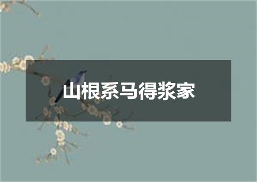 山根系马得浆家