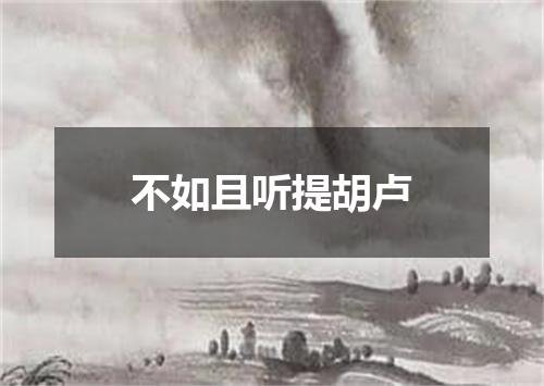 不如且听提胡卢