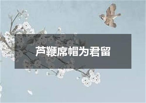 芦鞭席帽为君留